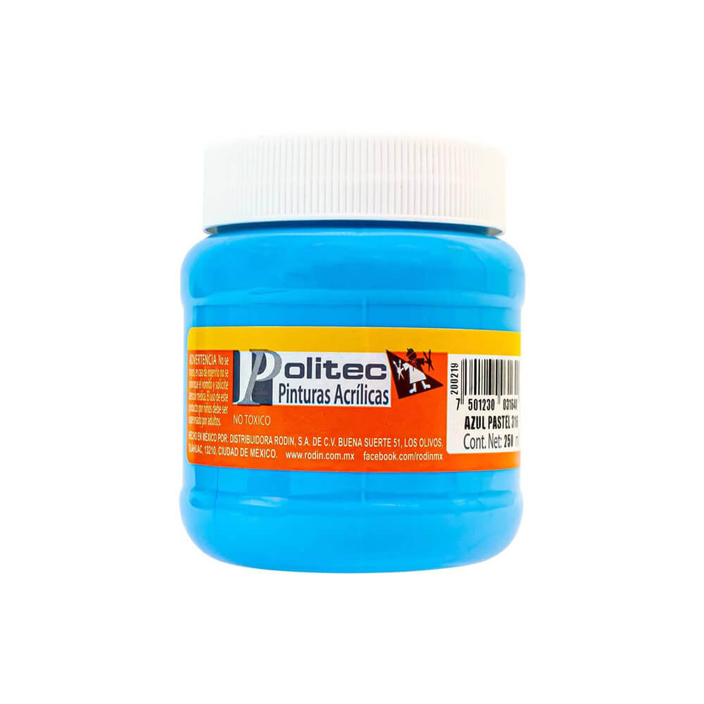 Pintura Acrílica Azul Pastel Politec 250 ml - Image 2