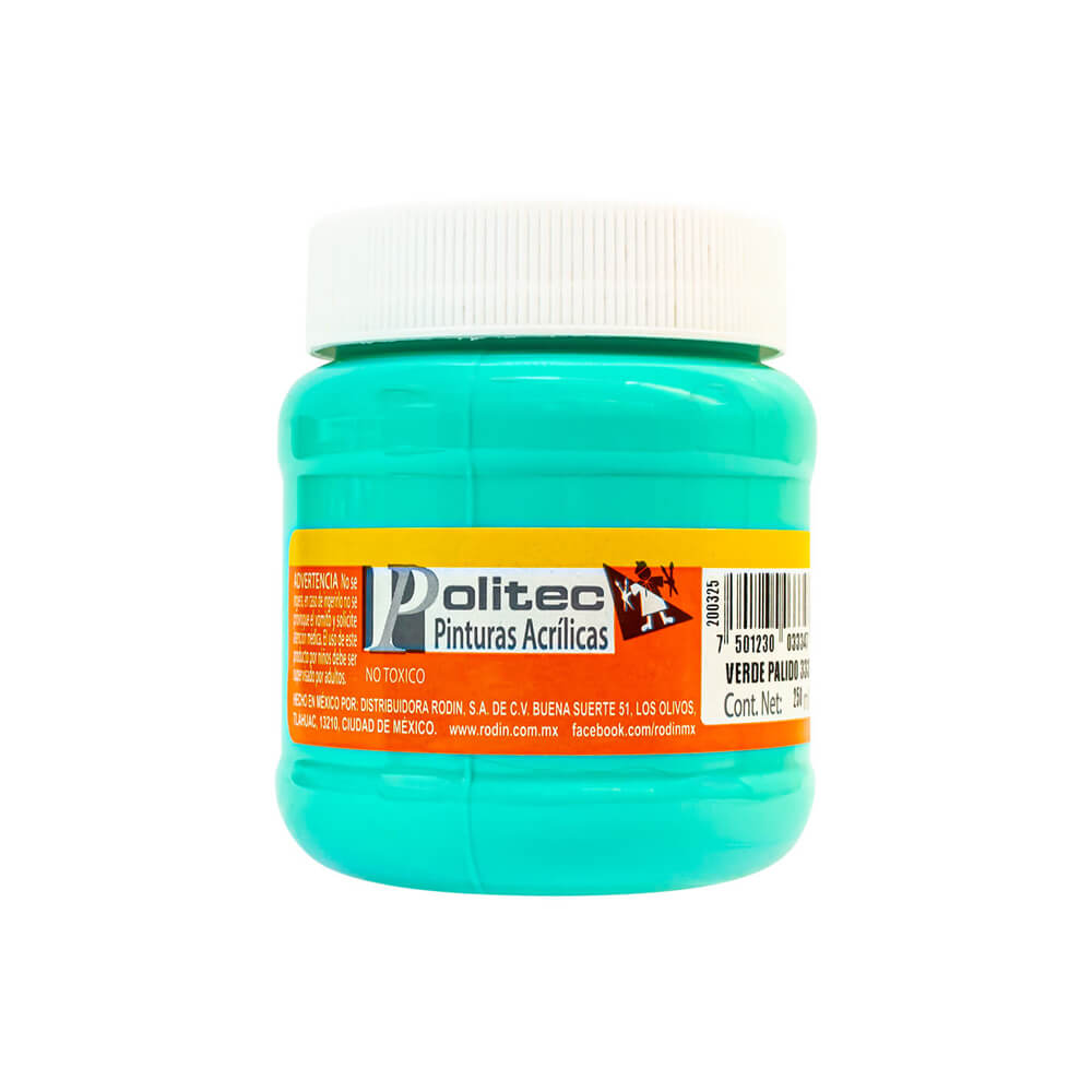 Pintura Acrílica Verde Pálido Politec 250 ml
